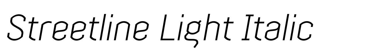 Streetline Light Italic